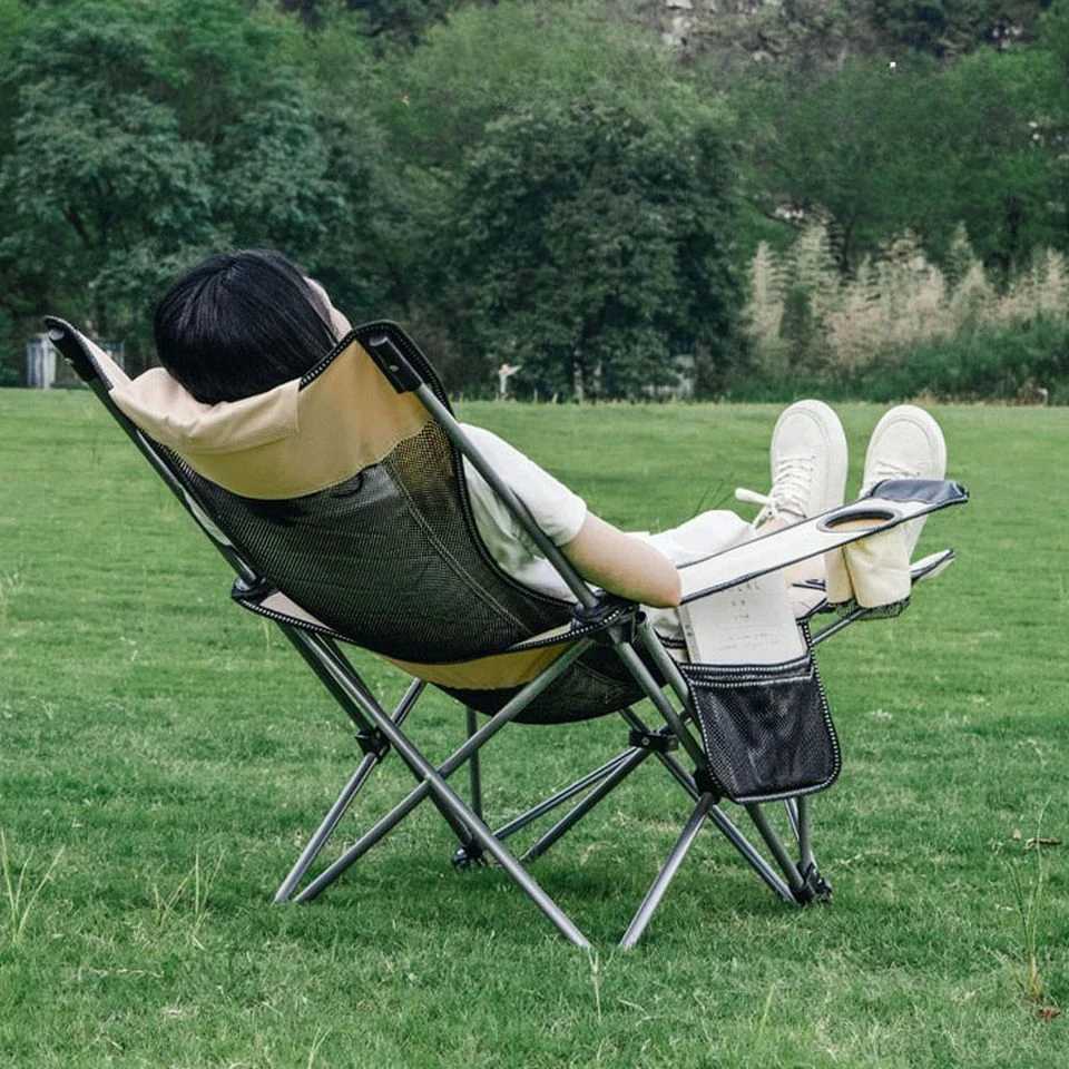 Portab folding cam lounge chair adjustable 2-in-1 lounge chair Rovab outdoor chair travel picnic lounge chairW241111
