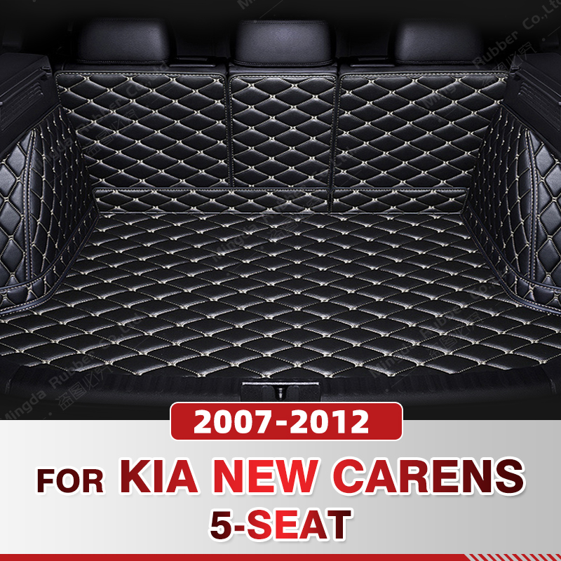 Auto Full Coverage Trunk Mat For Kia New Carens 5-Seat 2007-2012 11 10 Car Boot Cover Pad Cargo Interior Protector Accessories 2af01