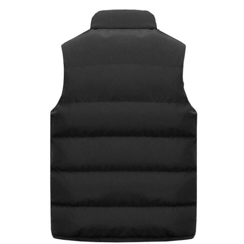 Men Stand Collar Loose Cotton Pad Parka Waistcoats Autumn Winter Unisex Sleeveless Zip Up Vests Oversized M-6XL BSD-M-03