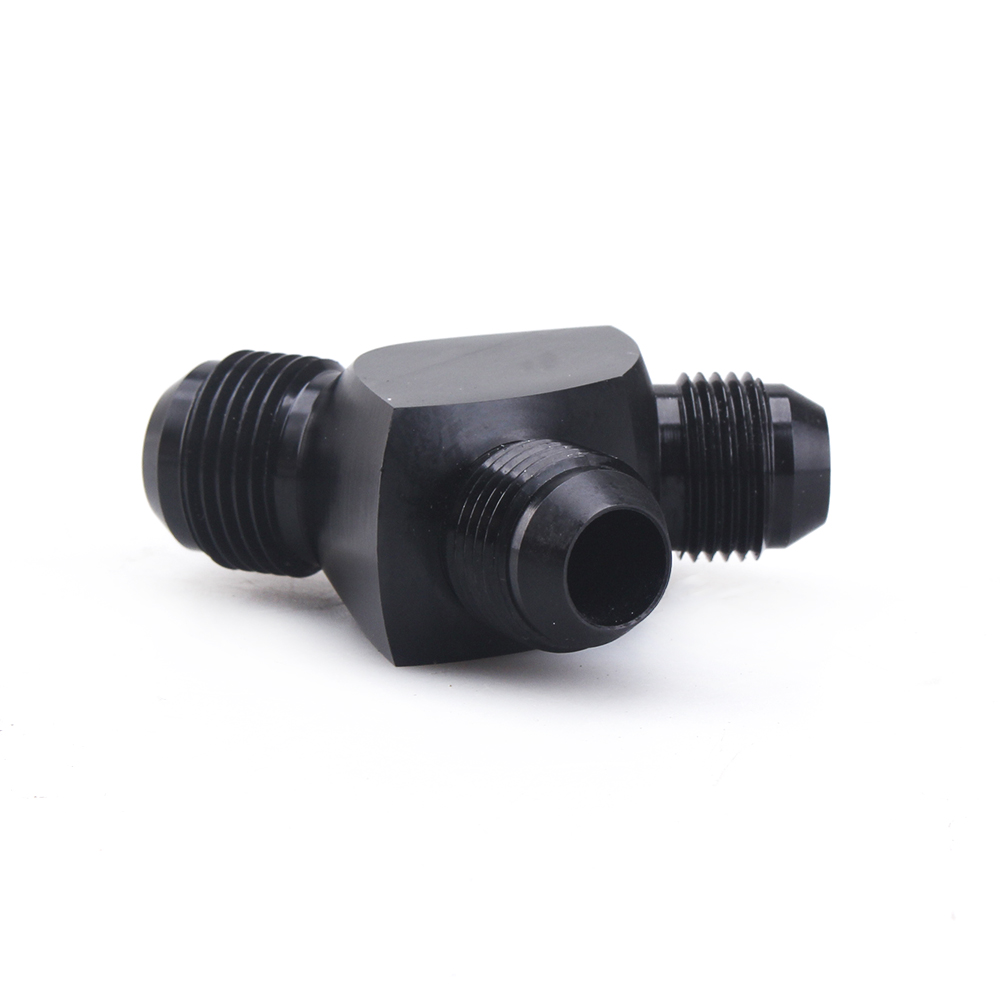 Universal AN6 AN8 AN10 AN12 Aluminum Block Adapter Fittings Adaptor Black Blue Y Type Oil Pipe Joint