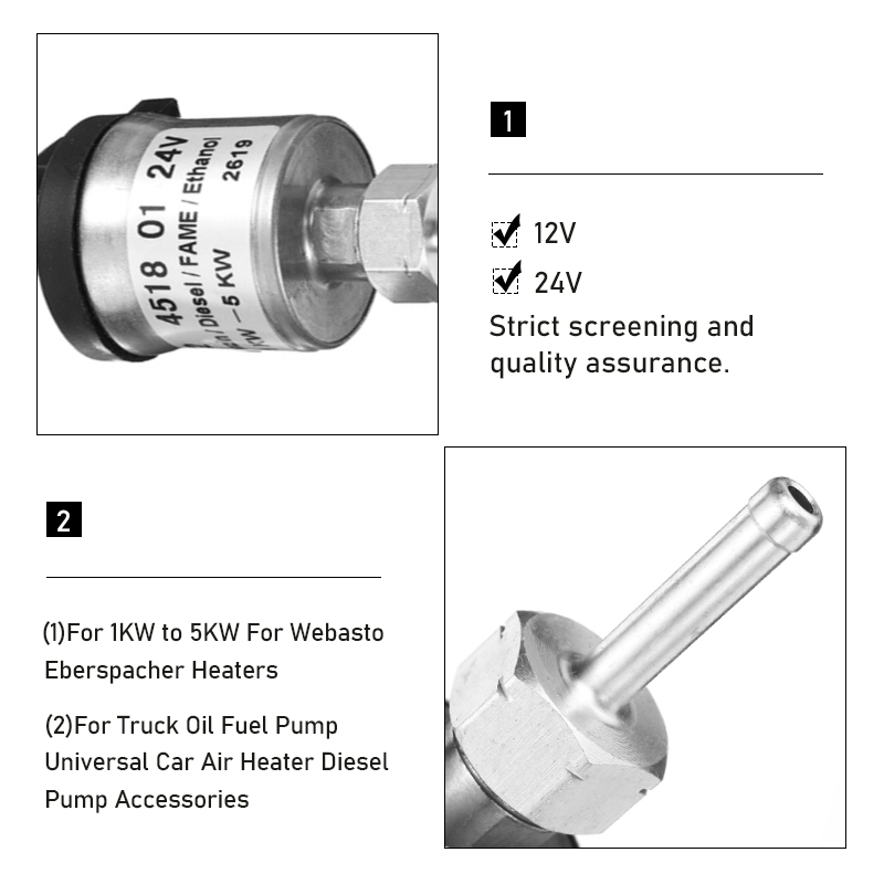 12V 24V Car Air Diesel Parking Oil Fuel Pump For Eberspacher Heater For Truck Auto Heaters Accessories 8181c