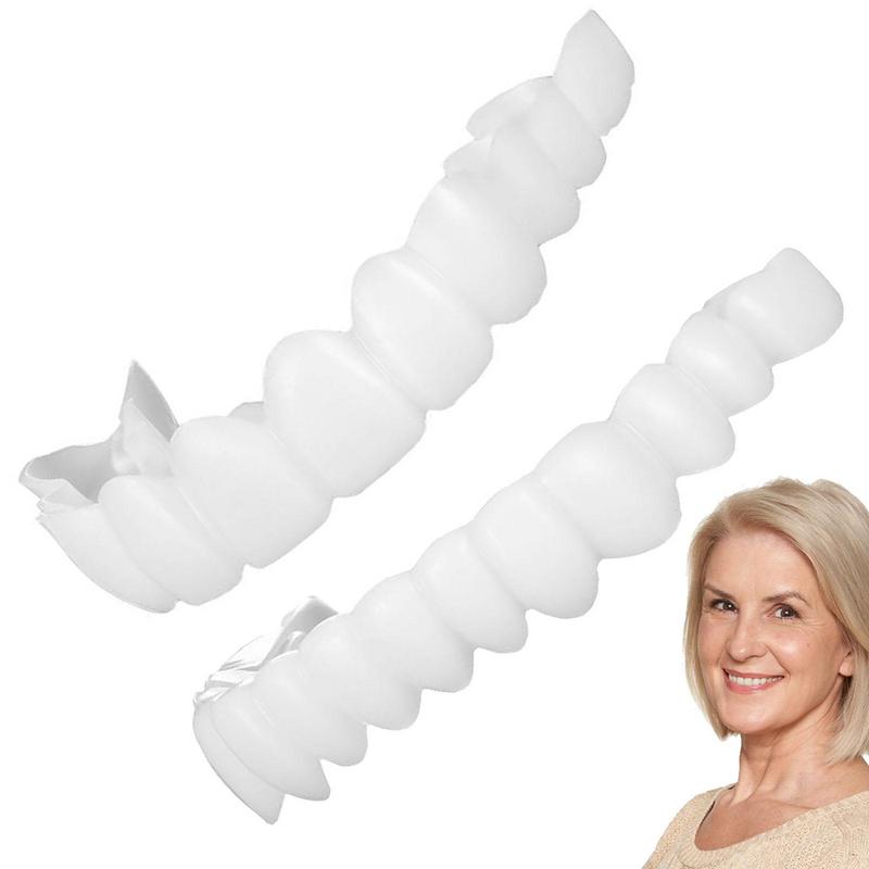 1Pair Snap On Teeth Veneers For Men Women Cover Smile Veneers Teeth Upper Beauty Tool Cosmetic TeethFree Temporary Hygiene Tool