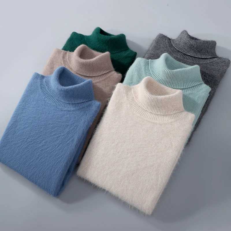 Mens Turtleneck 00% mink cashmere sweater Mens 2024 autumn/winter plus size loose knit sweater to keep warm Top Mens skydiving W2411111