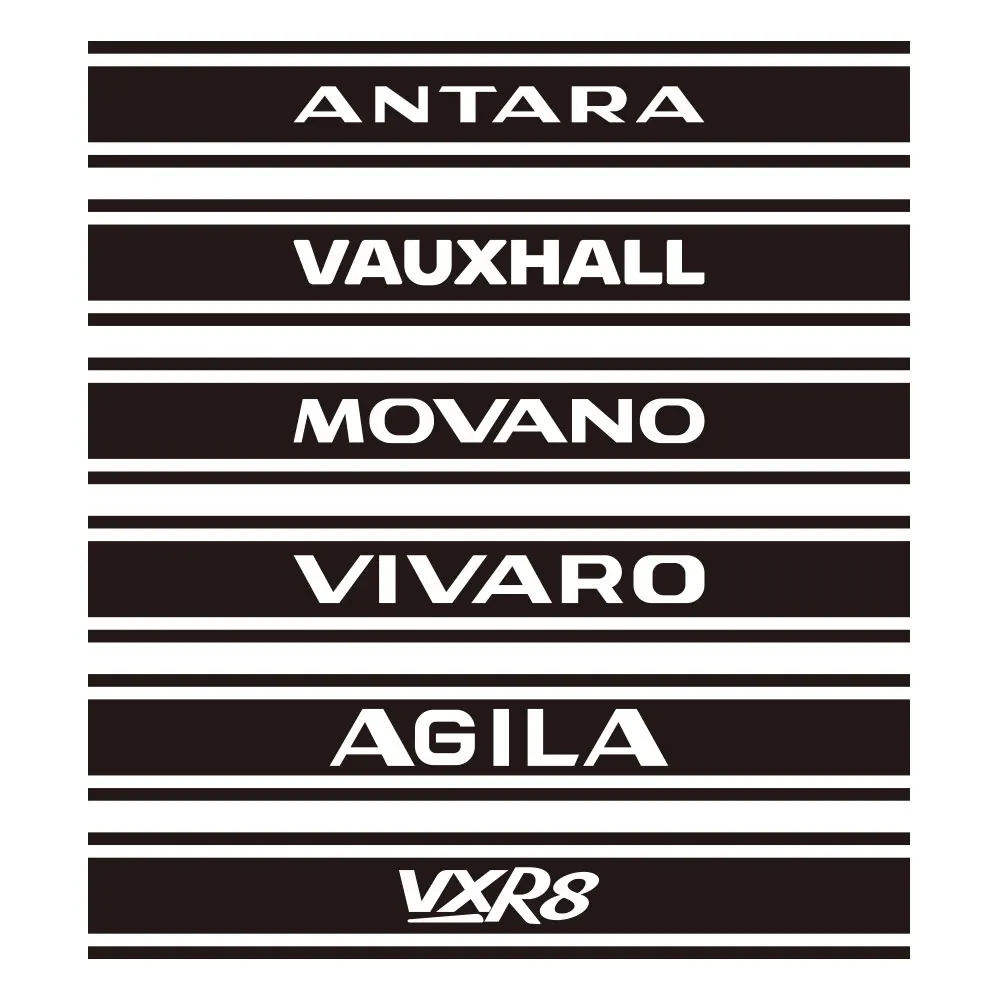 For Opel Vauxhall Antara Agila Movahno Vivaro VXR8 Car Hood Stickers Auto Engine Cover Decor Decals Styling Accessories