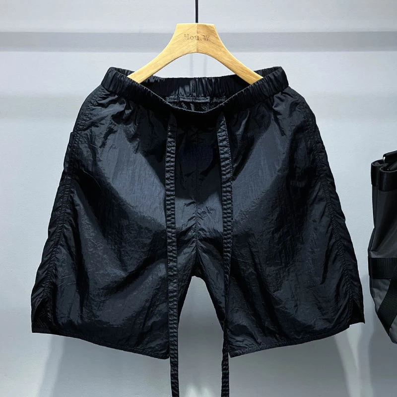 Men Sports Shorts Thin Quick Dry Breathable Casual Classic Resistant Shorts Pants Drawstring Beach Cargo Shorts Men Clothing 240409