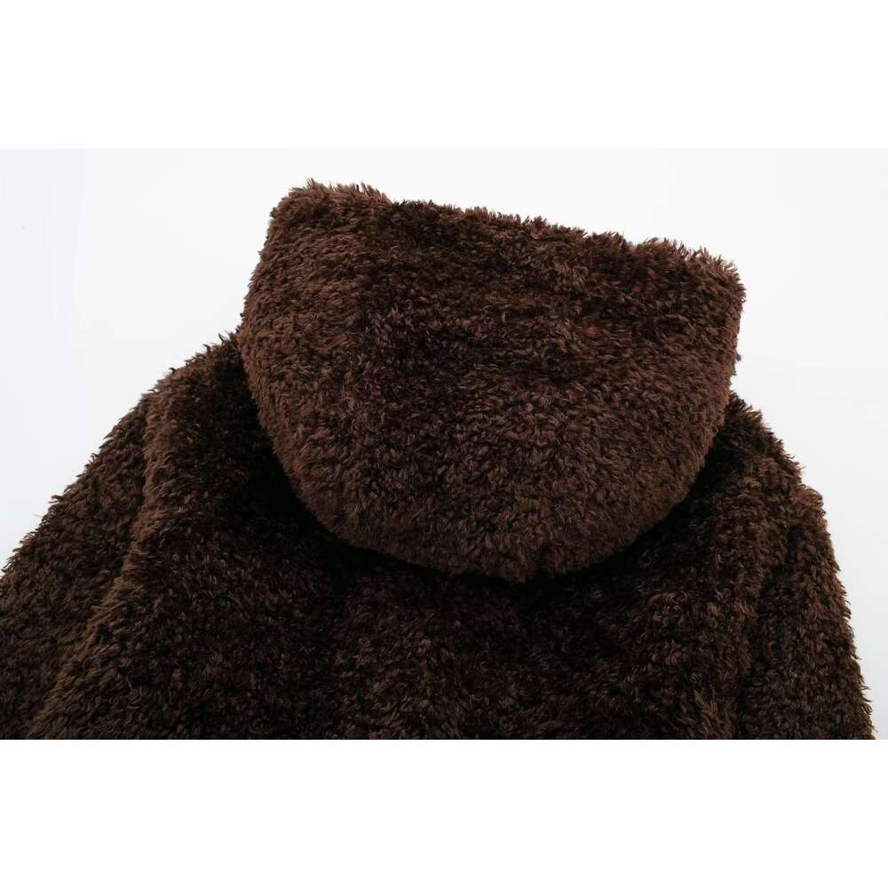 shanshi fur coat women autumn fashion knot buckle fur effect short coat jacket women's jacket