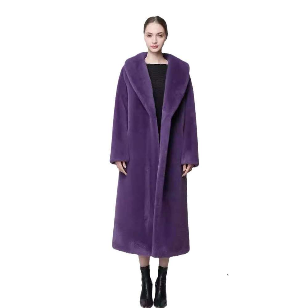 shanshi fur coat women Straight imitation environmentally friendly coat gold mink fake fur women's new style