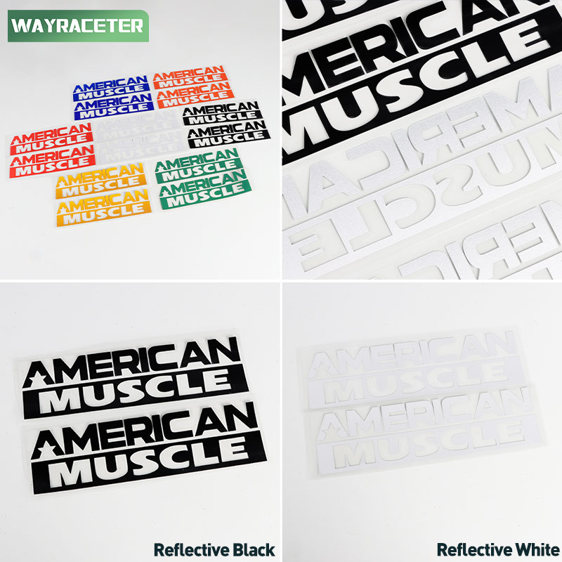 2 Pcs Rear Trunk Front Bumper Window American Muscle Vinyl Decal For Ford F150 Raptor Ranger Wildtrack 2023 Maverick Accessories