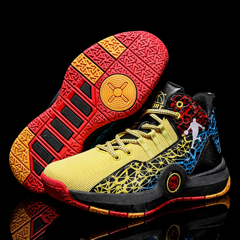 New Brand Boys Basketball Shoes For Kids Breathable Mens Basket Sneakers High-Top Women Trainer Shoes Basket Homme Zapatillas