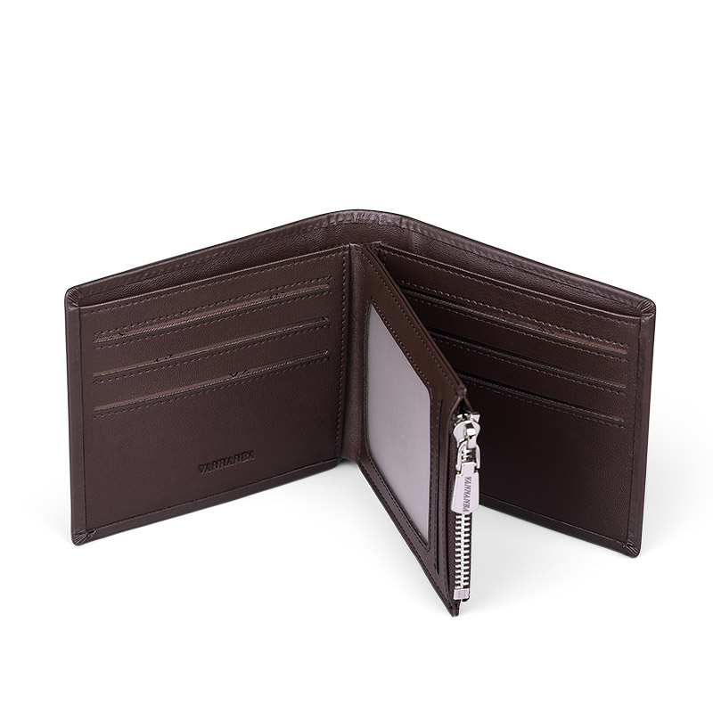 Genuine Leather Short Wallet for Men, Bifold Credit Card Holder, Multi Card Case, Organizer Purse, Luxury Fashion, New, 2024
