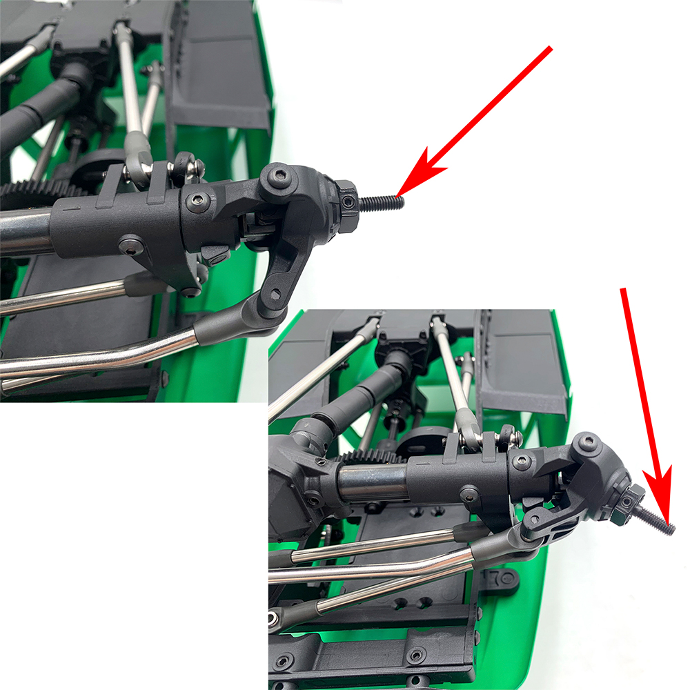 YEAHRUN Steel Front Rear Axle CVD Drive Shaft for 1/10 Axial SCX10 PRO RC Car Upgrade Parts