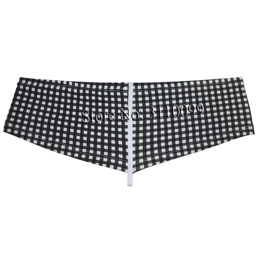 Mens Bikini Soft Bubble Knitted Fabric Thong Boxers Briefs Cheeky Underwear