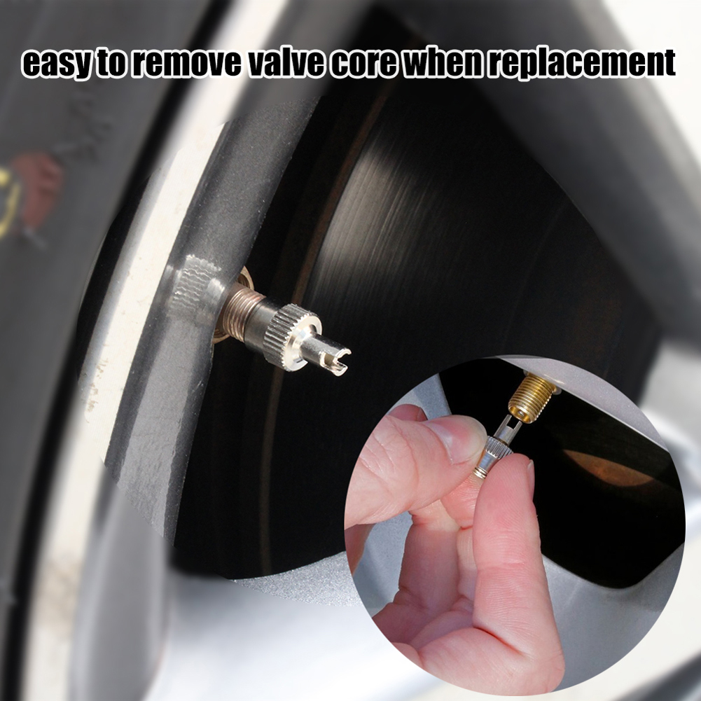8Pcs Slotted Head Valve Stem Caps Leak-proof Wheel Tire Valve Lid Cover Copper Tire Valve Stem Cap for Car Motorcycle Repair
