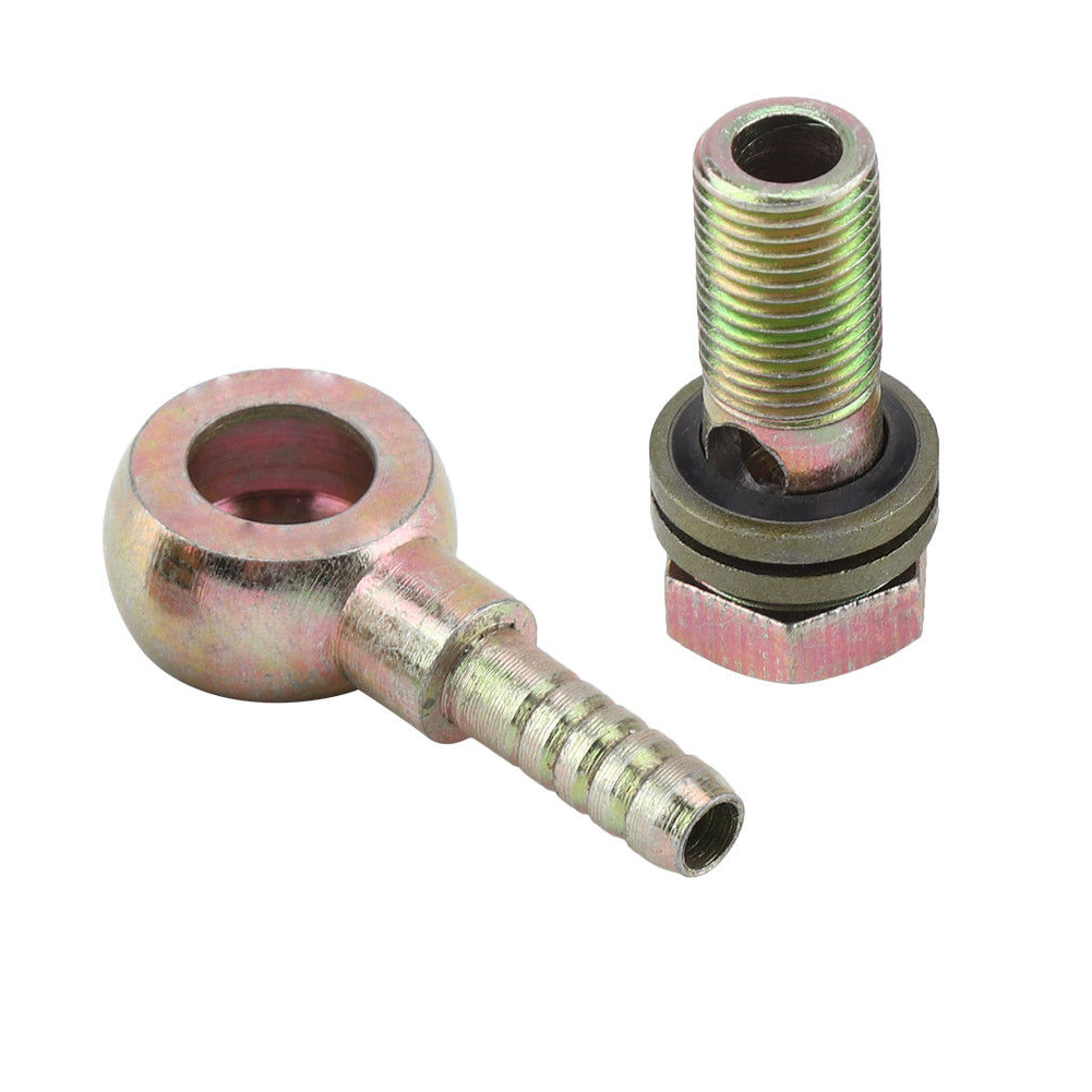 2pcs M12X1.25mm Oil Cooler Screw 8mm Ball Head Adapter For Motorcycle Refit Oil Cooler System Refitting Engine Oil Cooler