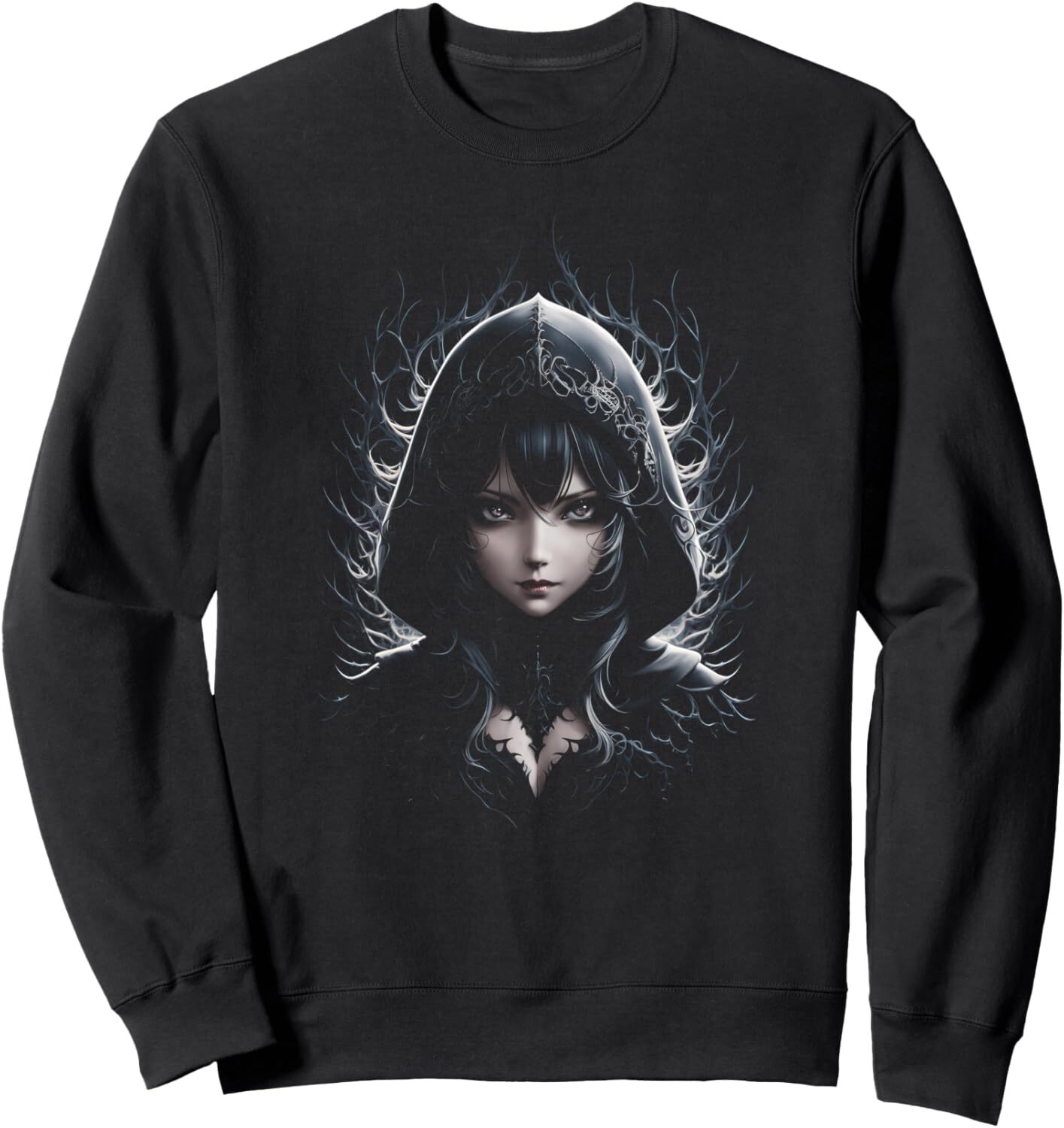 Long Sleeve Shirts for Men sweatshirt Fantasy Mystical Character with Hood Enigmatic Art Graphic Sweatshirt T shirt Tee Streetwear Casual tops clothes