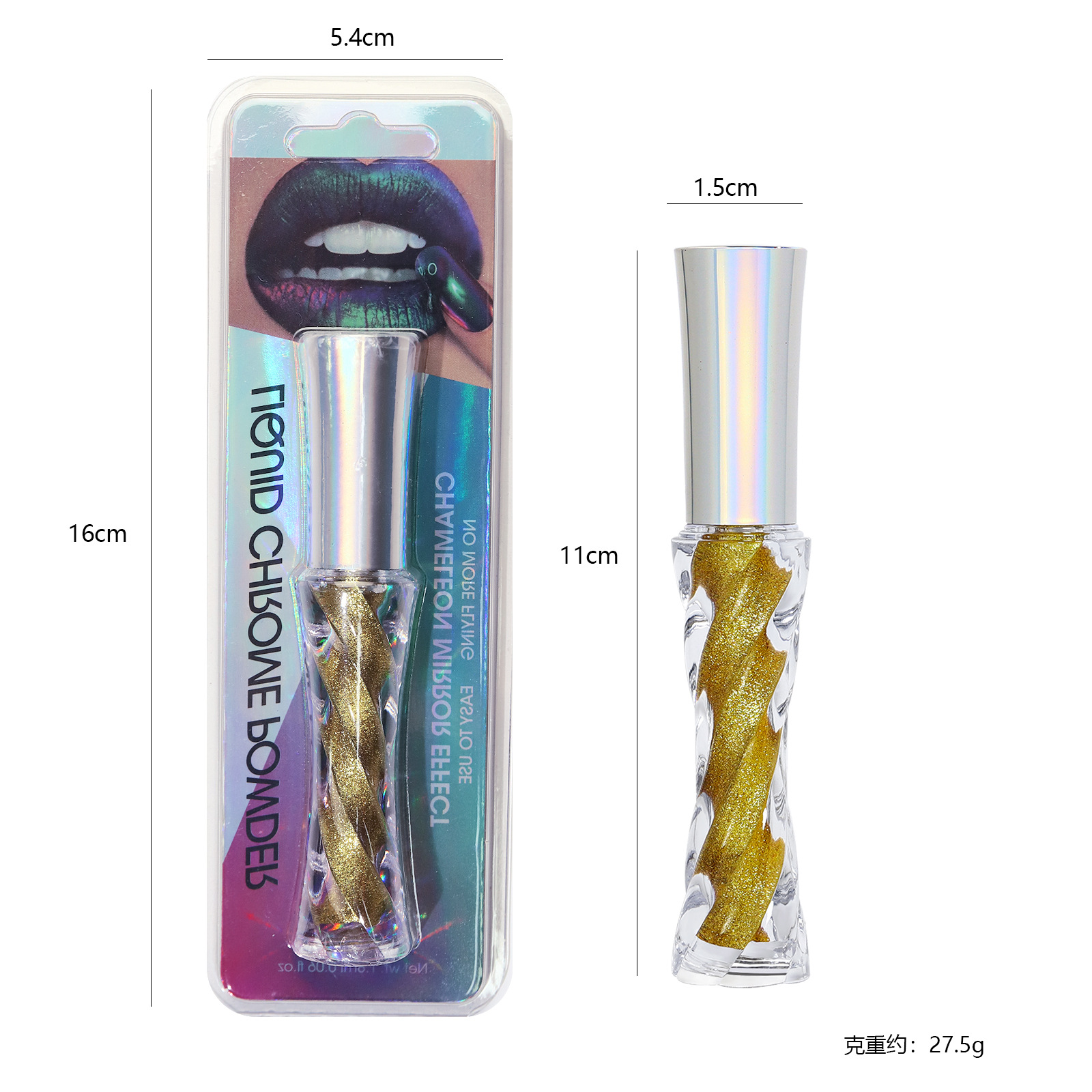 Laser Powder Chrome Nail Gel Glitter g Liquid Metallic Mirror Effect Semi permanent Varnish No Dust Manicure Material 5