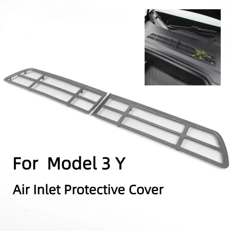Air Inlet Protective Cover for Tesla Model 3 Y Insect-proof Net Front Air-conditioning Intake Grille Clean Car Accessories