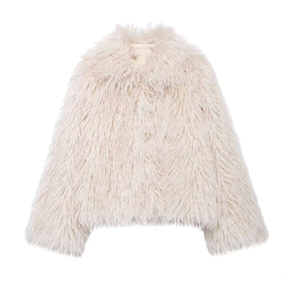 shanshi fur coat women Fashion fur long sleeved jacket