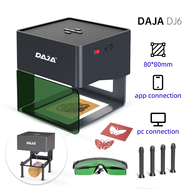DAJA Laser Engraver CNC Diy DJ6 Laser Engraving Machine 3000mw Fast Mini Logo Mark Printer Cutter Woodworking Wood Plastic