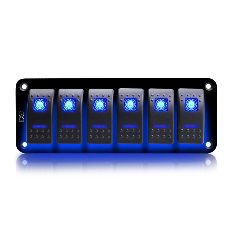 Household Appliances 12V Panel with Blue LED Light Toggle Rockers Waterproof for Auto Marine Vehicles Boats Drop Shipping