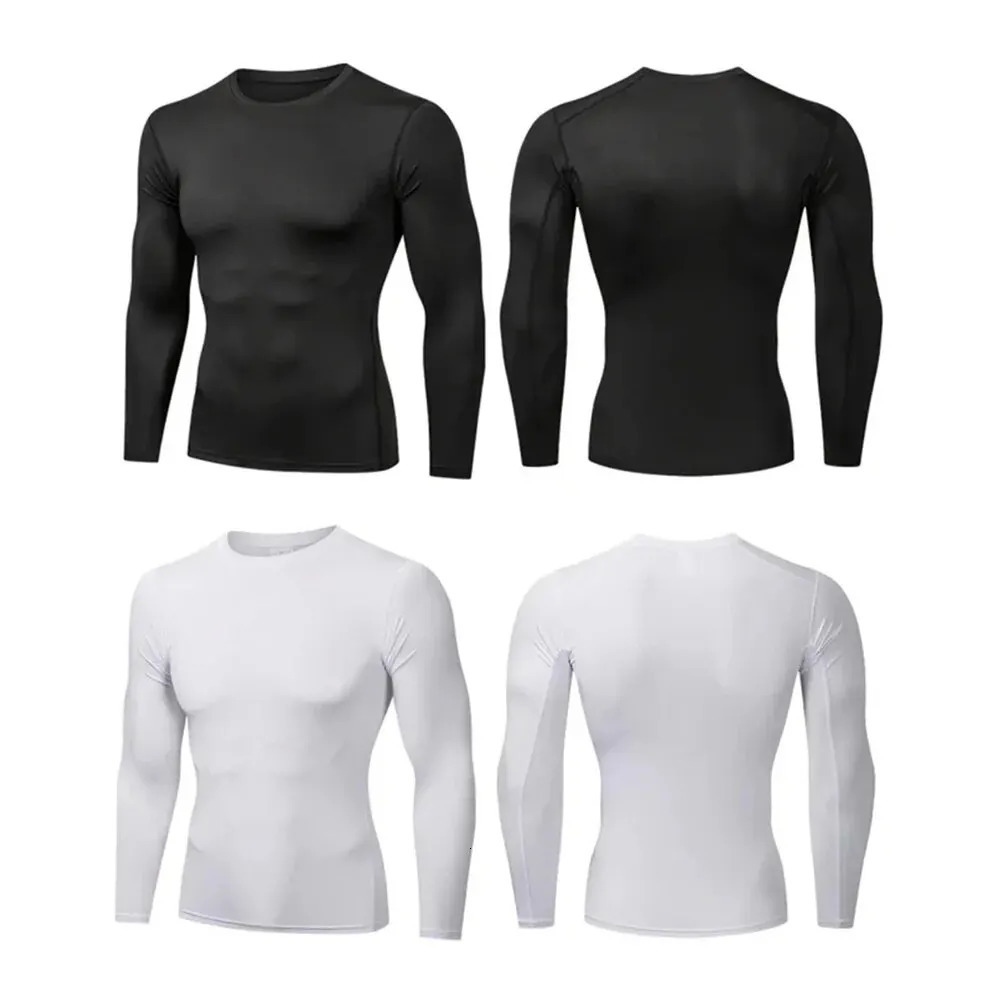 Mens Compression Shirts Long Sleeve Base-Layer Quick Dry Workout T Shirts Sports Running Tops for Gym 241112