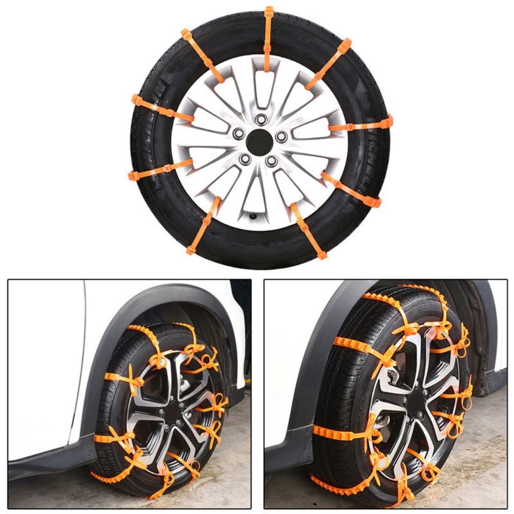 10Pcs Car Wheels Snow Tire Anti-skid Chains Wheel Tyre Cable Belt Winter Outdoor Emergency Chain