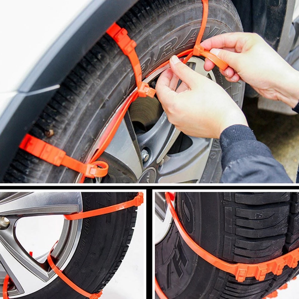10Pcs Car Wheels Snow Tire Anti-skid Chains Wheel Tyre Cable Belt Winter Outdoor Emergency Chain