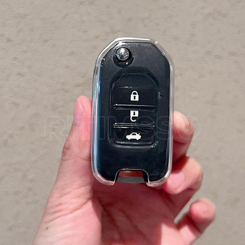 TPU Car Flip Key Case Cover Shell For Honda Civic Accord City Odyssey CR-V XR-V HR-V Vezel Jade Jazz Crider Fob Accessories Bag 0ce92