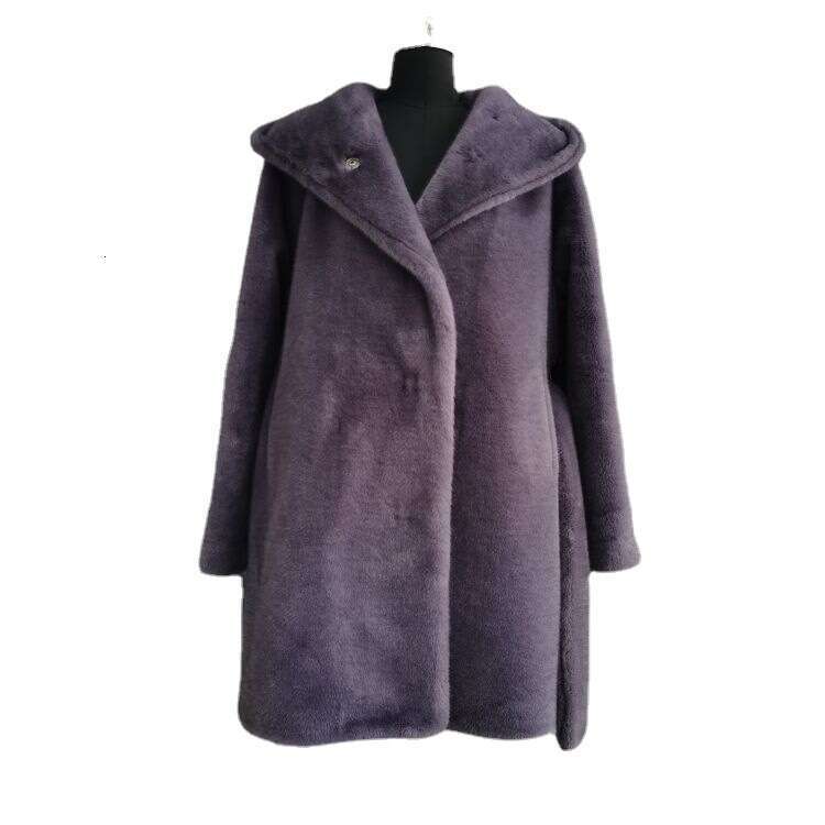 shanshi fur coat women Haining men's women's fur green and environmentally friendly cape hat two-color coat hooded faux mink fur women