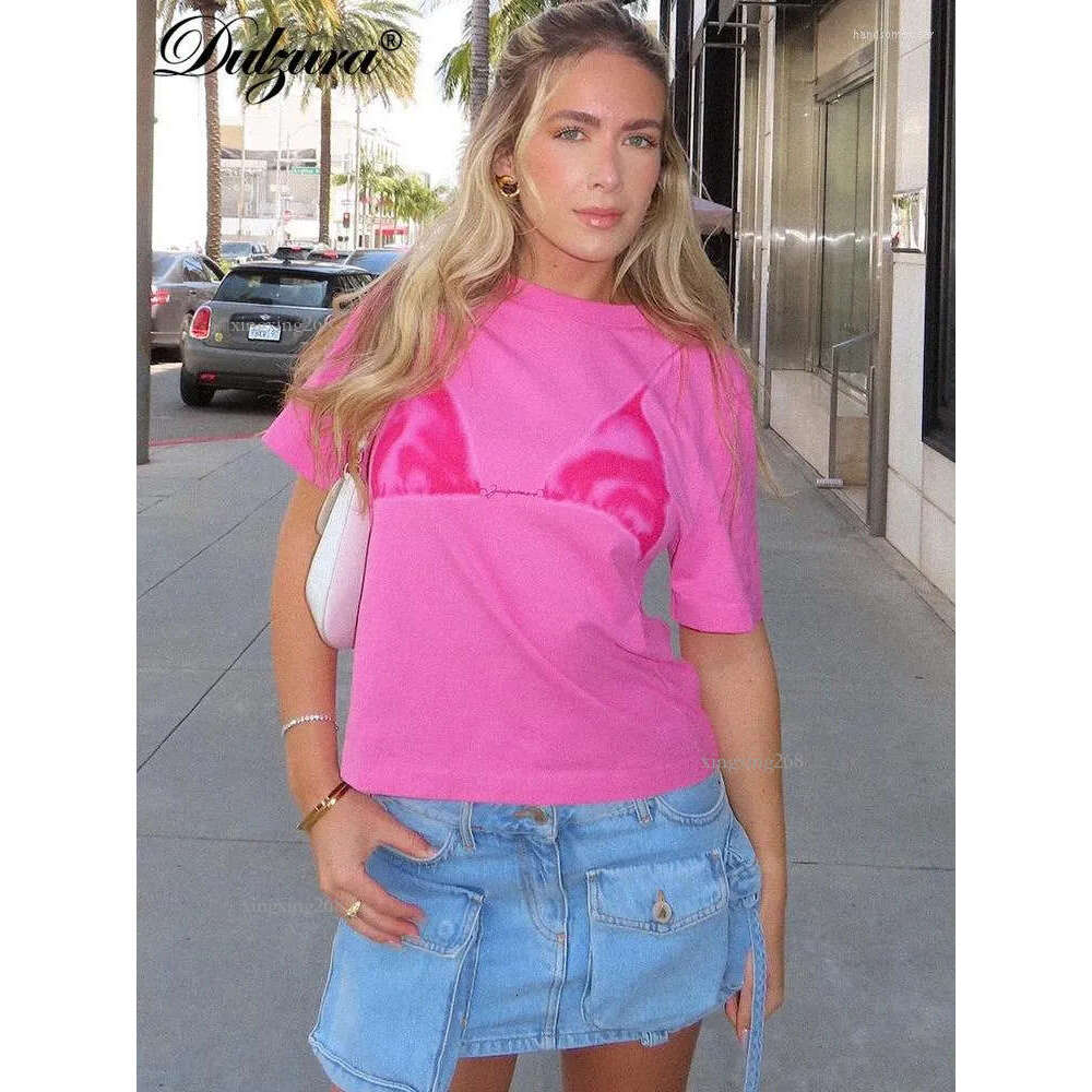 Summer Short Sleeve O Neck Bikini Print T Shirt Sexy Streetwear Casual Sportswear Tee Tshirt Y2K