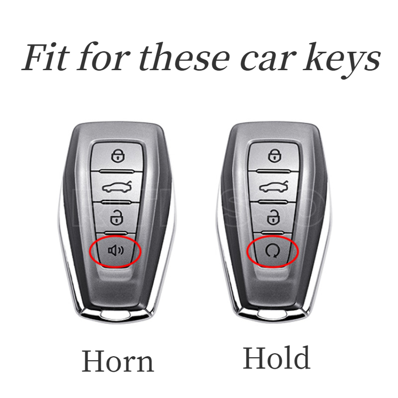 Alloy Car Key Cover Case Shell Holder Set For Geely Coolray X6 Emgrand Global Hawk GX7 Remote Accessories Car-Styling Keychain 621cf