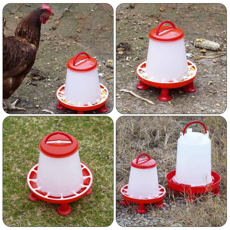 1.5kg Capacity Chicken Feeder Bucket Plastic Poultry Rooster Hen Feeding Device Farm Chicken Equipment Coop Water Supply