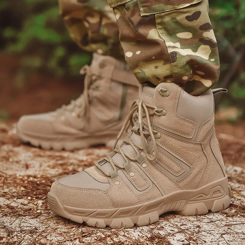 Tactical boots special forces desert combat boots outdoor hiking boots ankle shoes work hiking winter boots 241111