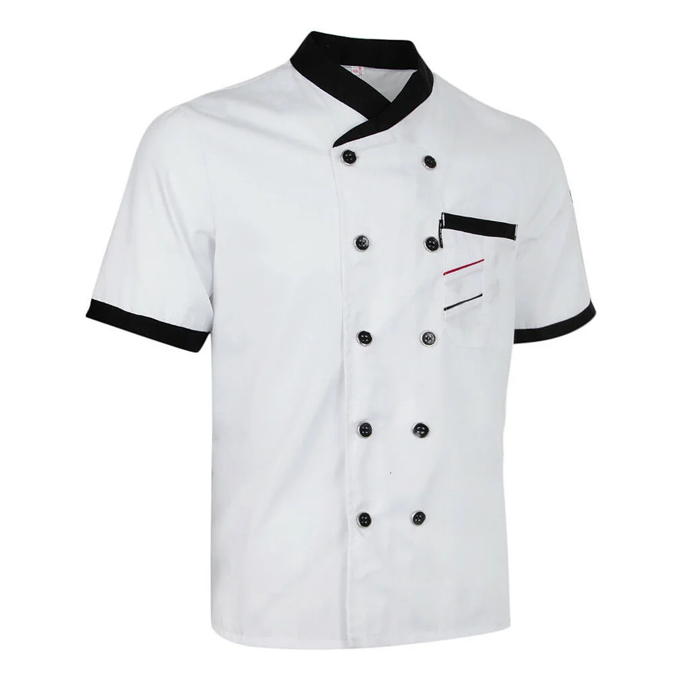 Unisex Chef Jacket Mens Restaurant Kitchen Uniform el Cooking Clothes Catering Shirt 240412