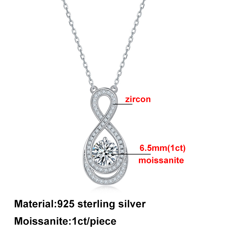2cttw Real Moissanite Dia Jewelry Set 100% Sterling Sier Necklaces Earrings For Women Waterdrop Pendant Neck Chain GRA 290d7