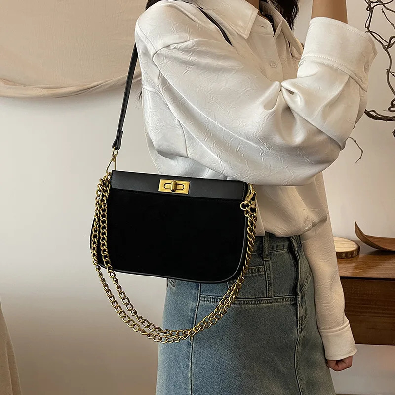 WomenS Bag Retro Suede Versatile Crossbody Single Shoulder Armpit Pouch Hand Bags 241111