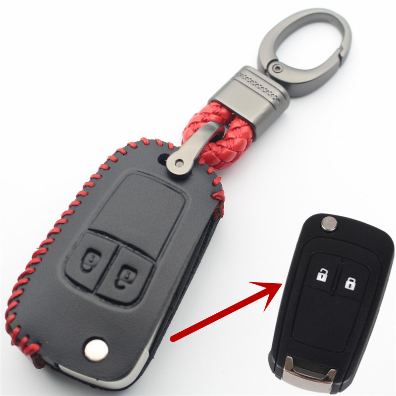 Genuine Leather Flip Remote Key Case Cover For Chevrolet Aveo Cruze Orlando 2e4cd 5 81681