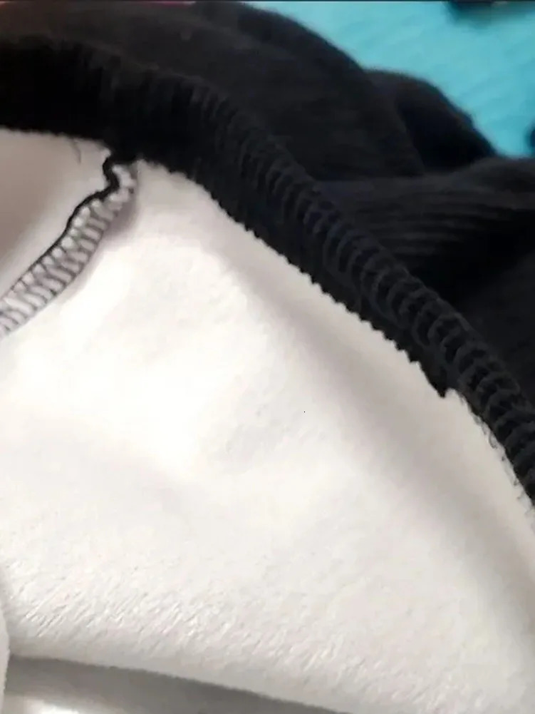 Womens thick winter wide leg pants warm velvet Corduroy casual pants pockets high waist oversized 5XL straight sports pants 241112