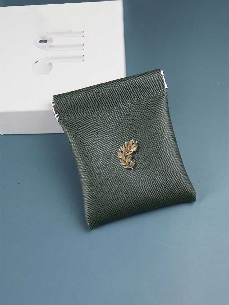 Soft PU Key Wallets - Simple & Short Hand Pouch Modernism Luminous Sphere Decor 4ab54