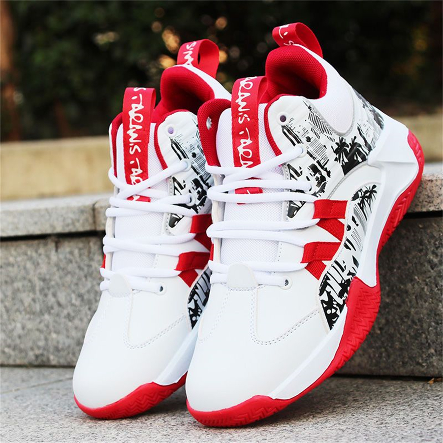 New Men's Brand Professional Basketball Shoes Boys Basketball Sneakers Anti-skid High-top Couple Leather Man Basketball Boots