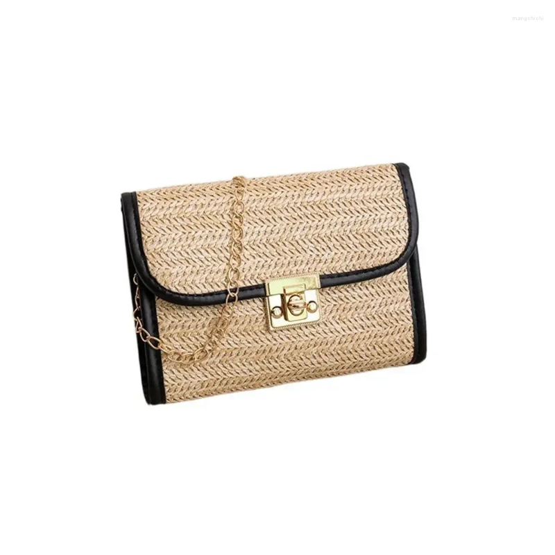 Shoulder Bags Womens Cross Body Bag Soft Woven Straw Ladies Summer Beach Handbag