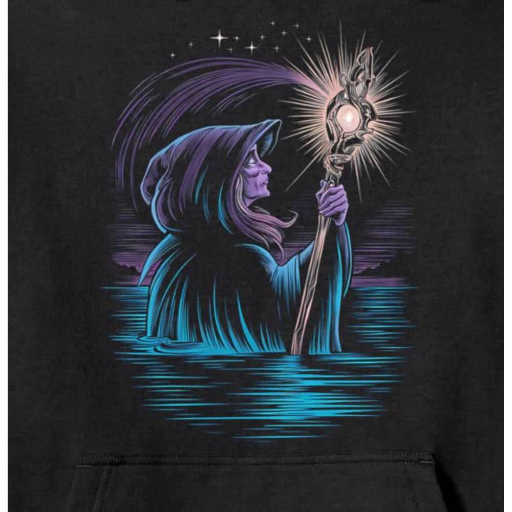 Hoodie for Mens Womens Wizard Enchanted Staff Magic Spell Illustration Graphic Tees Pullover Hoodie Graphic Hoodies sweatshirt