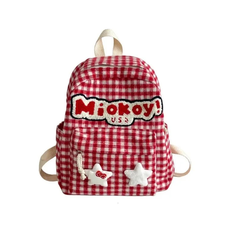 Y2K Kawaii Cute Backpack Nylon Cartoon School Bag Large Capacity Lightweight Shoulder Bag Student Bag 241111