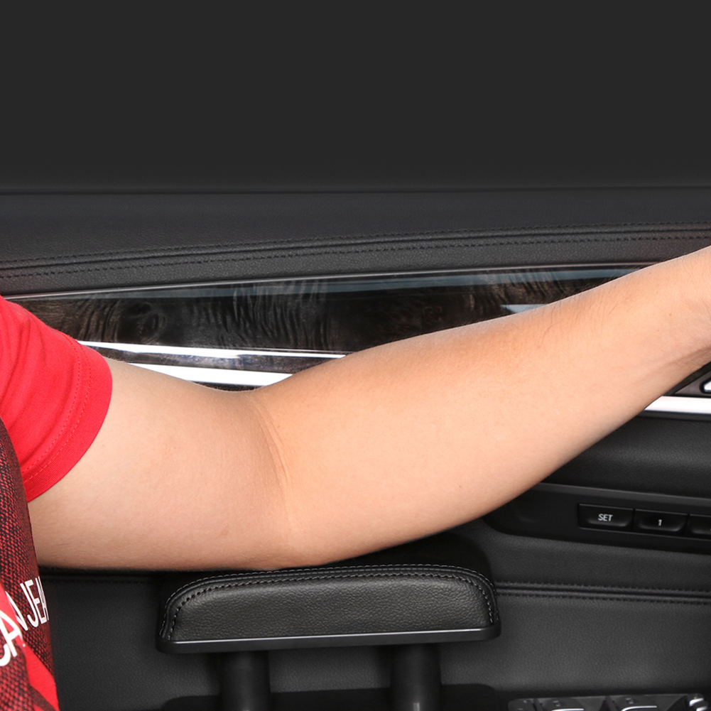 Vehicle Non-slip Elbow Rest Pad PU Leather Car Armrest Box Mat Adjustable Height for Family Travel