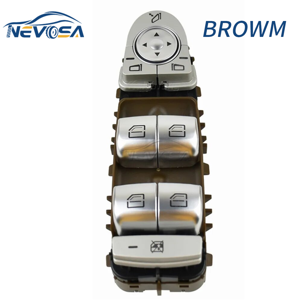 NEVOSA A2059056811 For Mercedes Benz C Class W205 S205 X253 C200 C300 C350 Car Power Window Switch Master Panel A2229056800