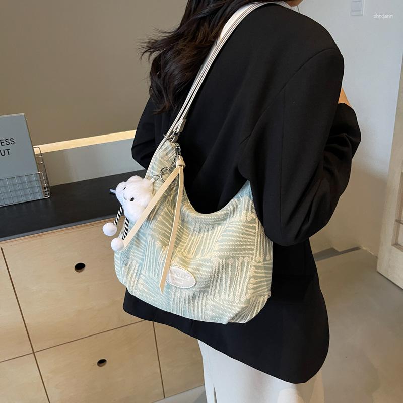Totes Bag Women's High-end Autumn And Winter Canvas Shoulder Large Capacity Tote Fashion Commuter zhanyishengli