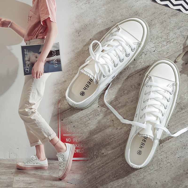 Style New Women Vulcanized Sneakers Breathable Casual Students White Woman Spring Autumn Lovely Canvas Shoes 2023 Comemore 9b76