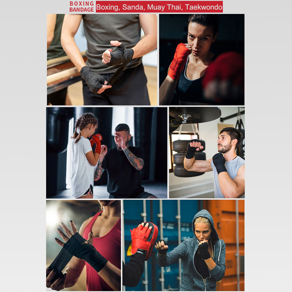 Elastic Handwraps 3/5M Boxing Boxing Hand Wraps Breathable Kickboxing Hand Wrap Printing For Kickboxing Muay Thai & MMA ddmysmile Smile &