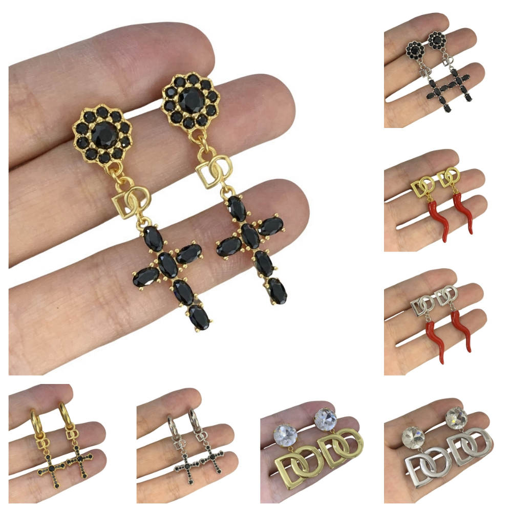 Designer Earrings Pendant Hoop Earrings Silver 18K Gold Plated Agate for Women Girls Valentine Mother Day Wedding Love Exquisite Jewelry Gift