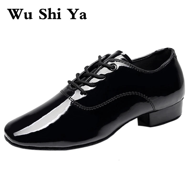 Mens soft Latin dance shoes modern dance shoes plus size 2.5cm high heels boys ballroom tango childrens mens black dance shoes soft sole 241111